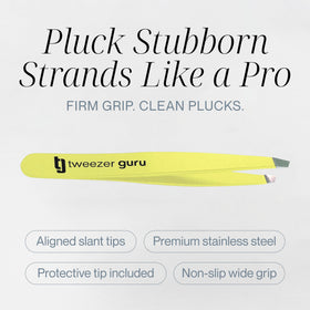 TWEEZER GURU tweezers side view with protective sleeve