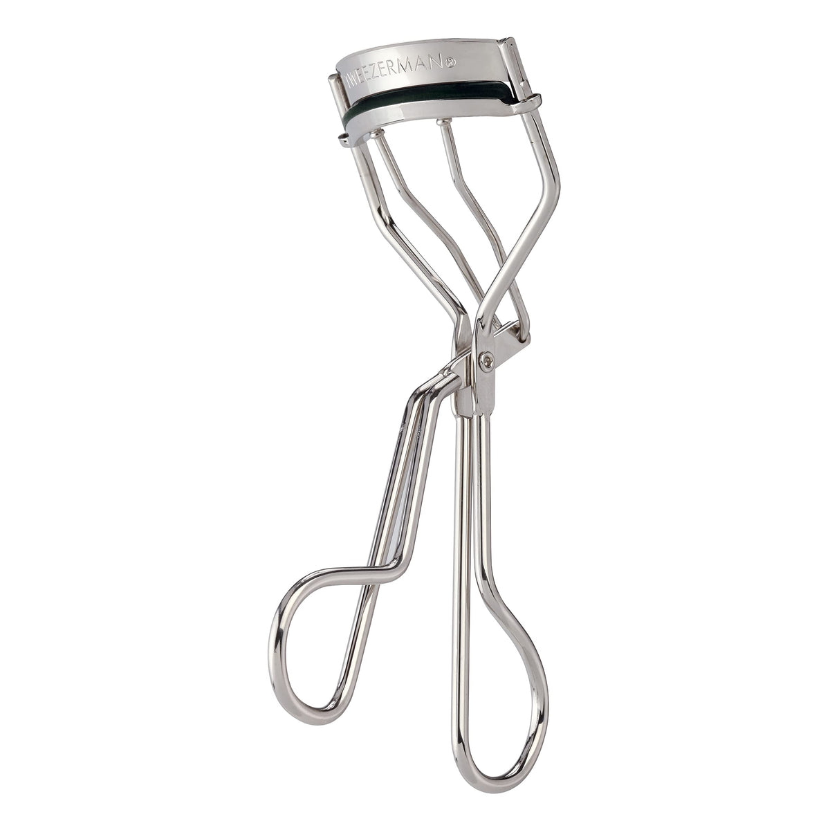 Tweezerman Classic Eyelash Curler front view with silicone pads