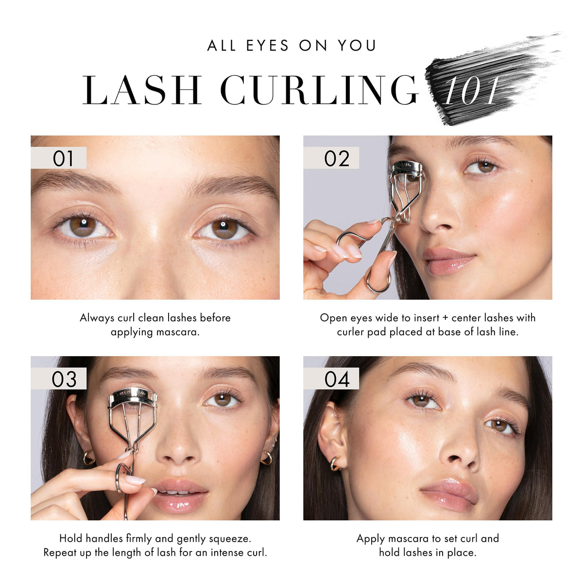 Tweezerman Classic Eyelash Curler in use on lashes