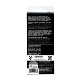 Tweezerman Eyebrow Scissors and Brush on a vanity