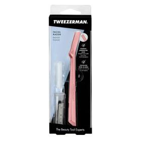 Tweezerman Facial Razor Tea Rose with replacement blades