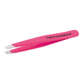 Tweezerman Mini Slant Tweezer Neon Pink front view