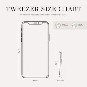 Tweezerman Mini Slant Tweezer Neon Pink side view