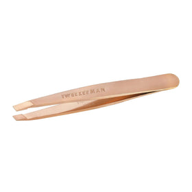 Tweezerman Mini Slant Tweezer Rose Gold front view