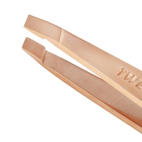 Tweezerman Mini Slant Tweezer Rose Gold side view
