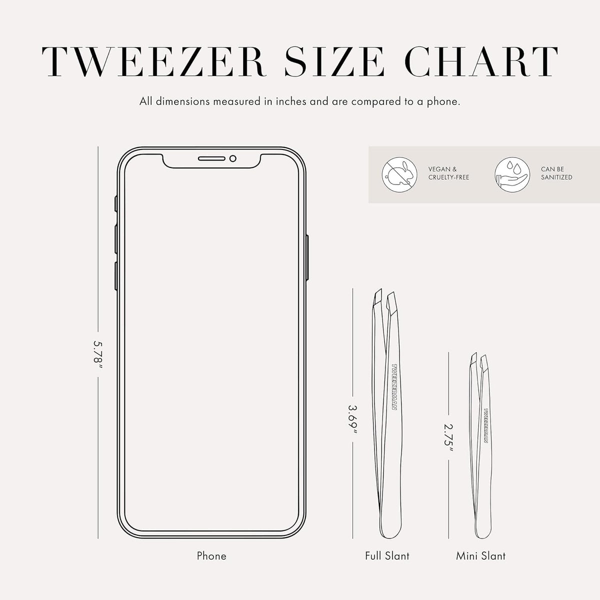 Tweezerman Mini Slant Tweezer Rose Gold with a warm washcloth