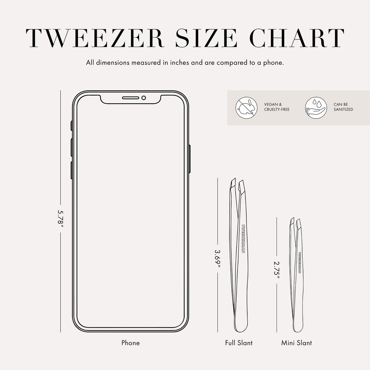 Tweezerman Mini Slant Tweezer showing precision tips