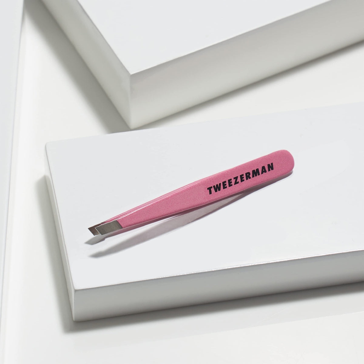 Tweezerman Mini Slant Tweezers with packaging