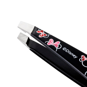 Tweezerman Minnie Mouse Mini Slant Tweezer on a vanity