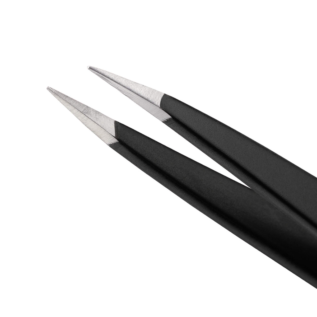 Tweezerman Point Tweezer Midnight Sky in use on eyebrows
