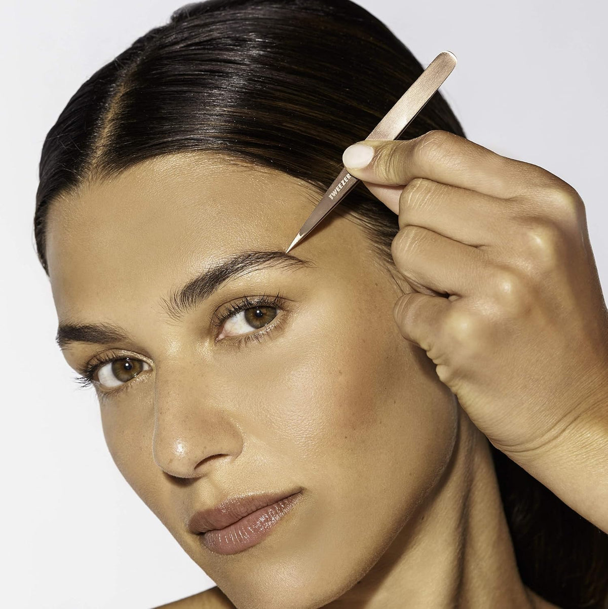 Tweezerman Point Tweezer rose gold with packaging