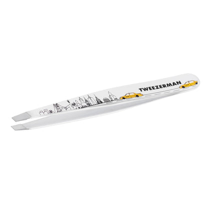 Tweezerman Slant Tweezer front view with slanted tip