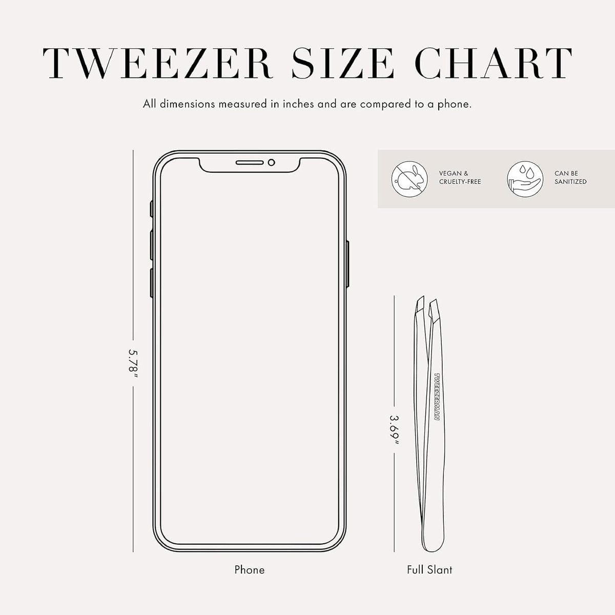 Tweezerman Slant Tweezer Granite Sky on a vanity table