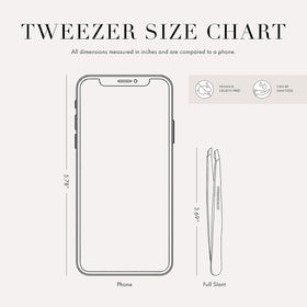 Tweezerman Slant Tweezer Granite Sky on a vanity table