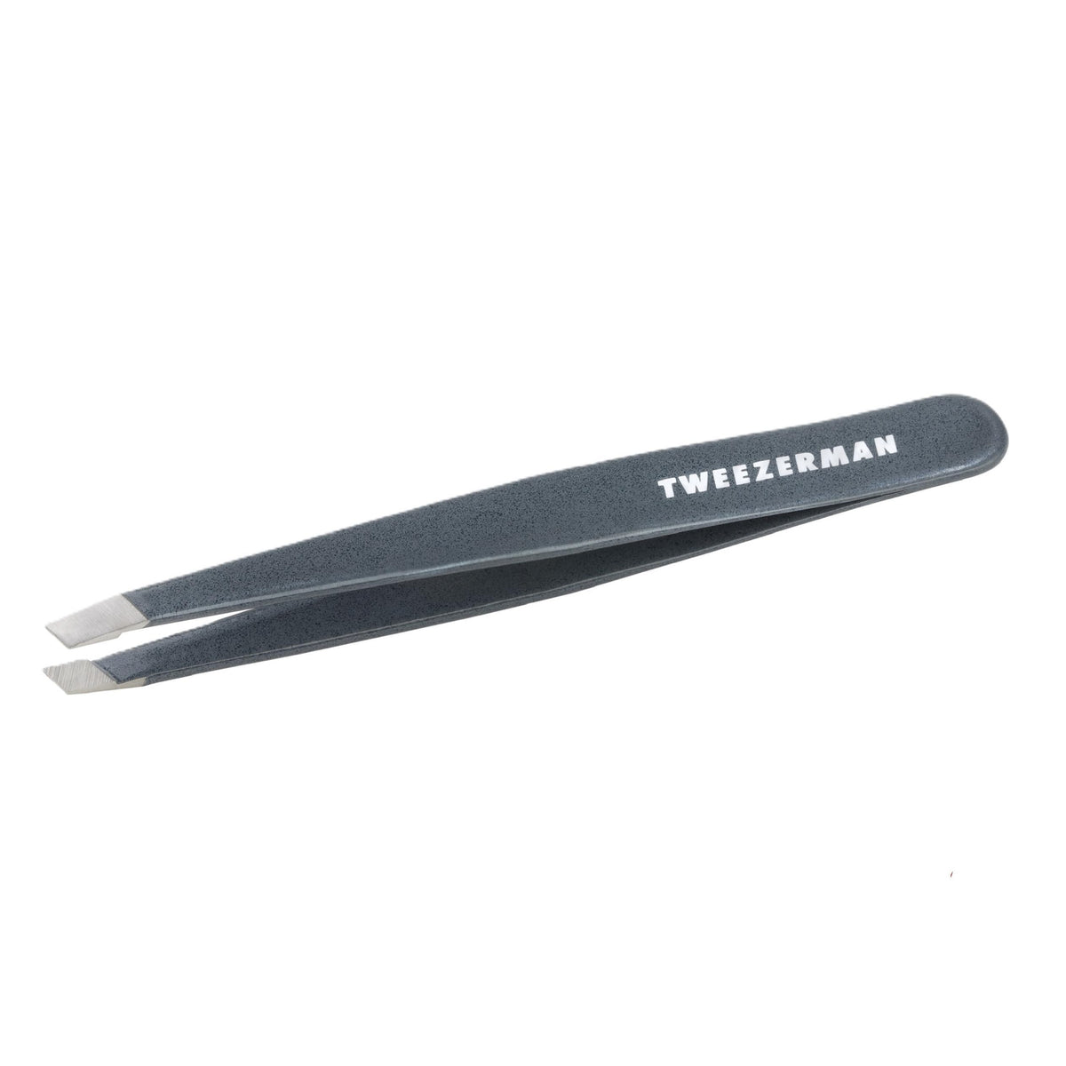 Tweezerman Slant Tweezer in Blue Stone front view