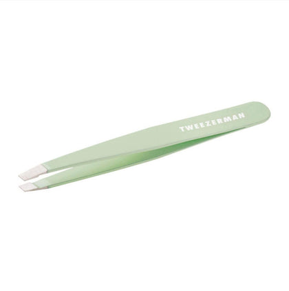 Tweezerman Slant Tweezer in Pistachio Green front view