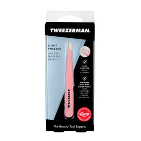 Tweezerman Slant Tweezer in use on eyebrows