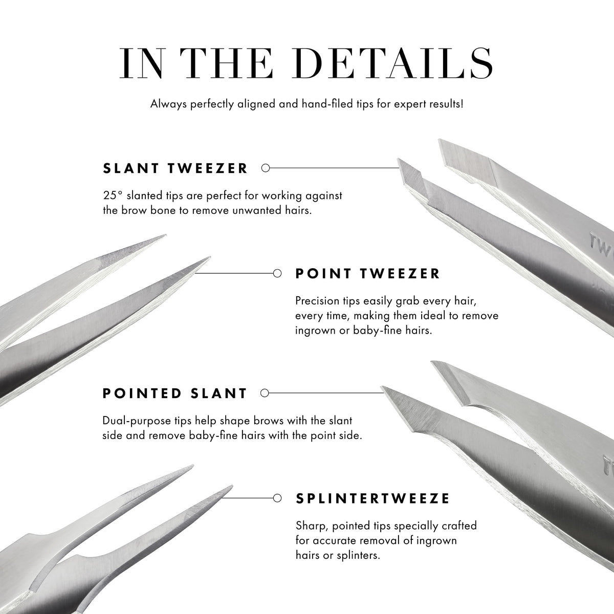 Tweezerman Slant Tweezer Midnight Sky with packaging