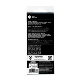 Tweezerman Slant Tweezer Moon Dust with a warm washcloth