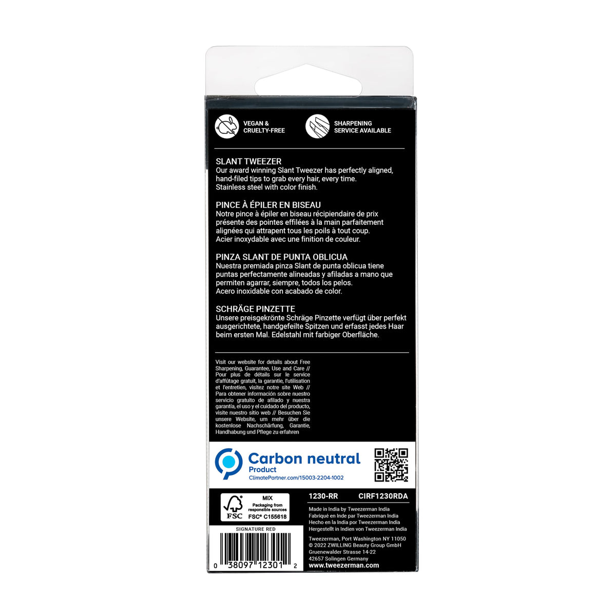Tweezerman Slant Tweezer next to a warm washcloth for brow prep