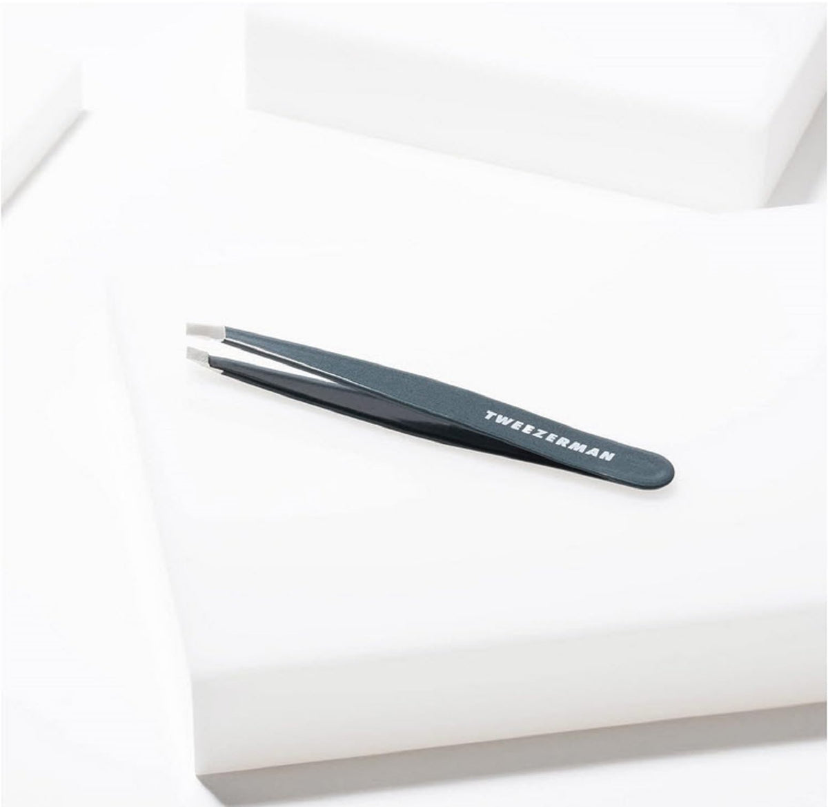 Tweezerman Slant Tweezer on a beauty table