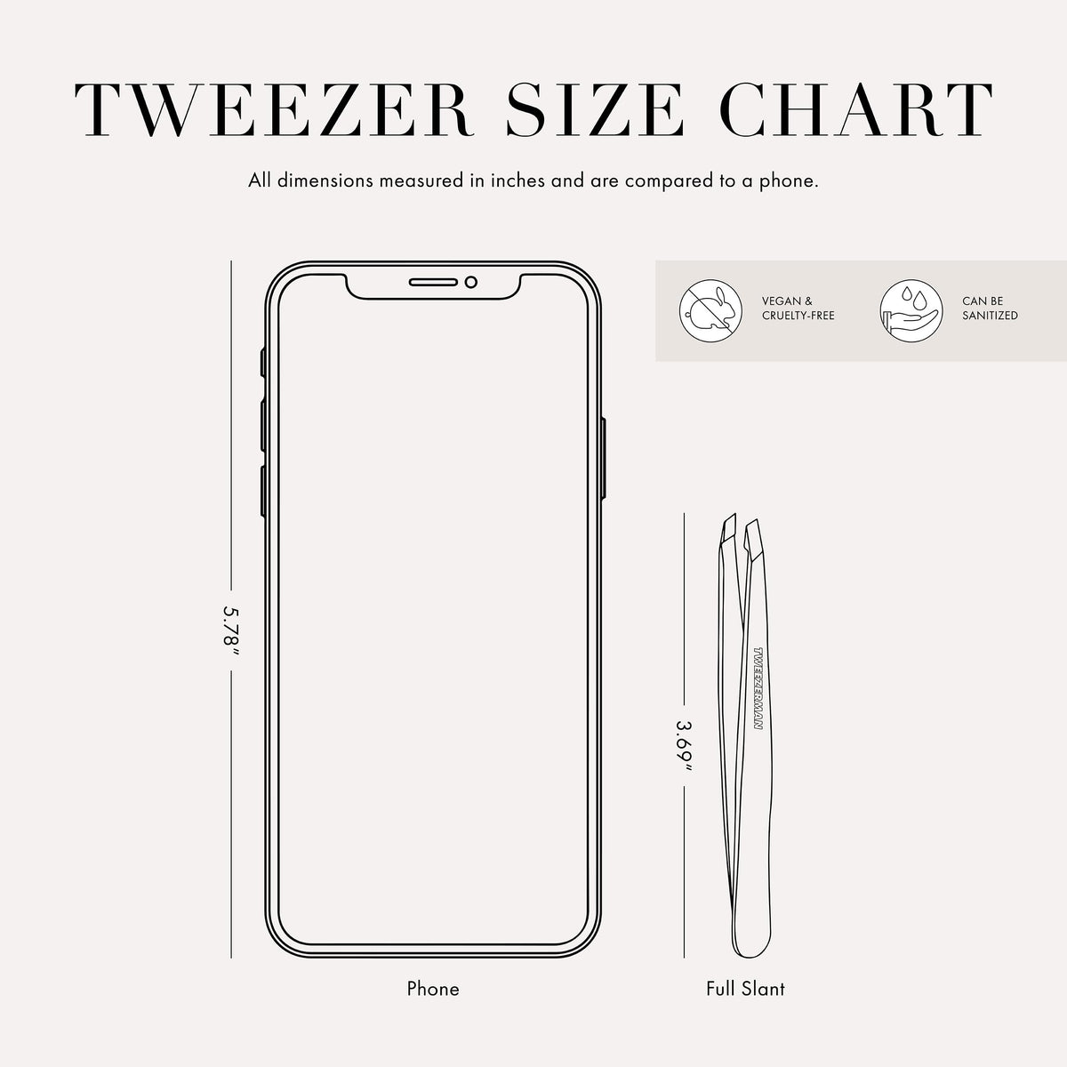 Tweezerman Slant Tweezer showing slanted tip for precision