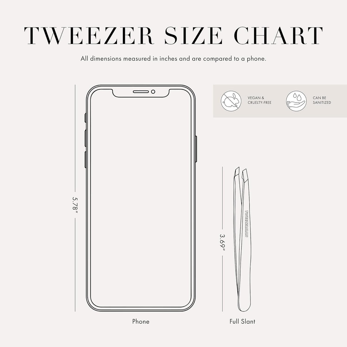 Tweezerman Slant Tweezer with warm washcloth for brow prep