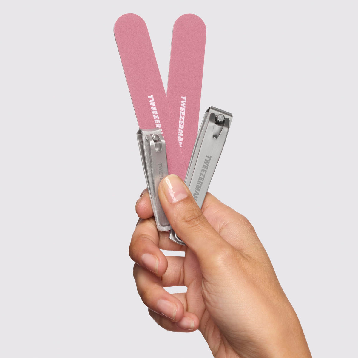 Tweezerman stainless steel nail clipper close-up