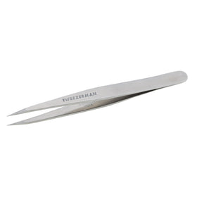 Tweezerman Steel Point Tweezer in silver, front view