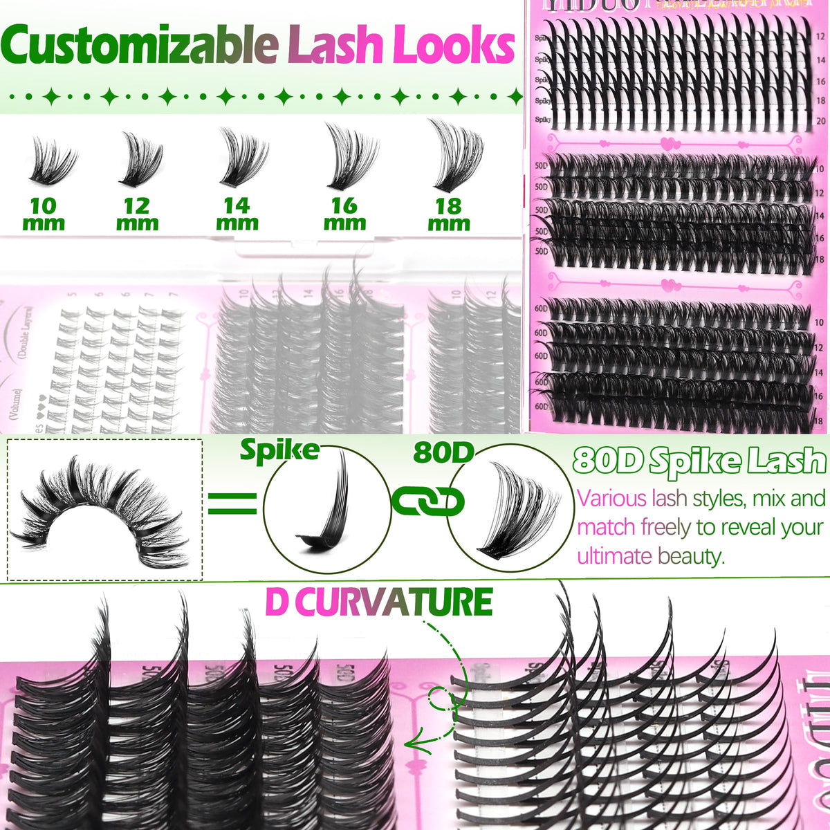 Tweezers and eyelash brush included in YIDUO kit