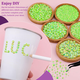 Tweezers and pickup pen for applying rhinestones in the kit