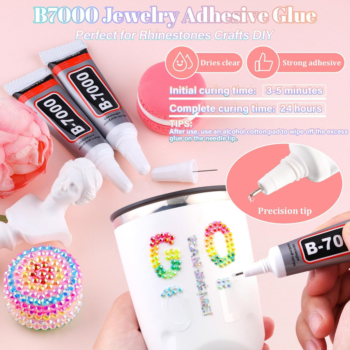 Tweezers and pickup pen for rhinestone application