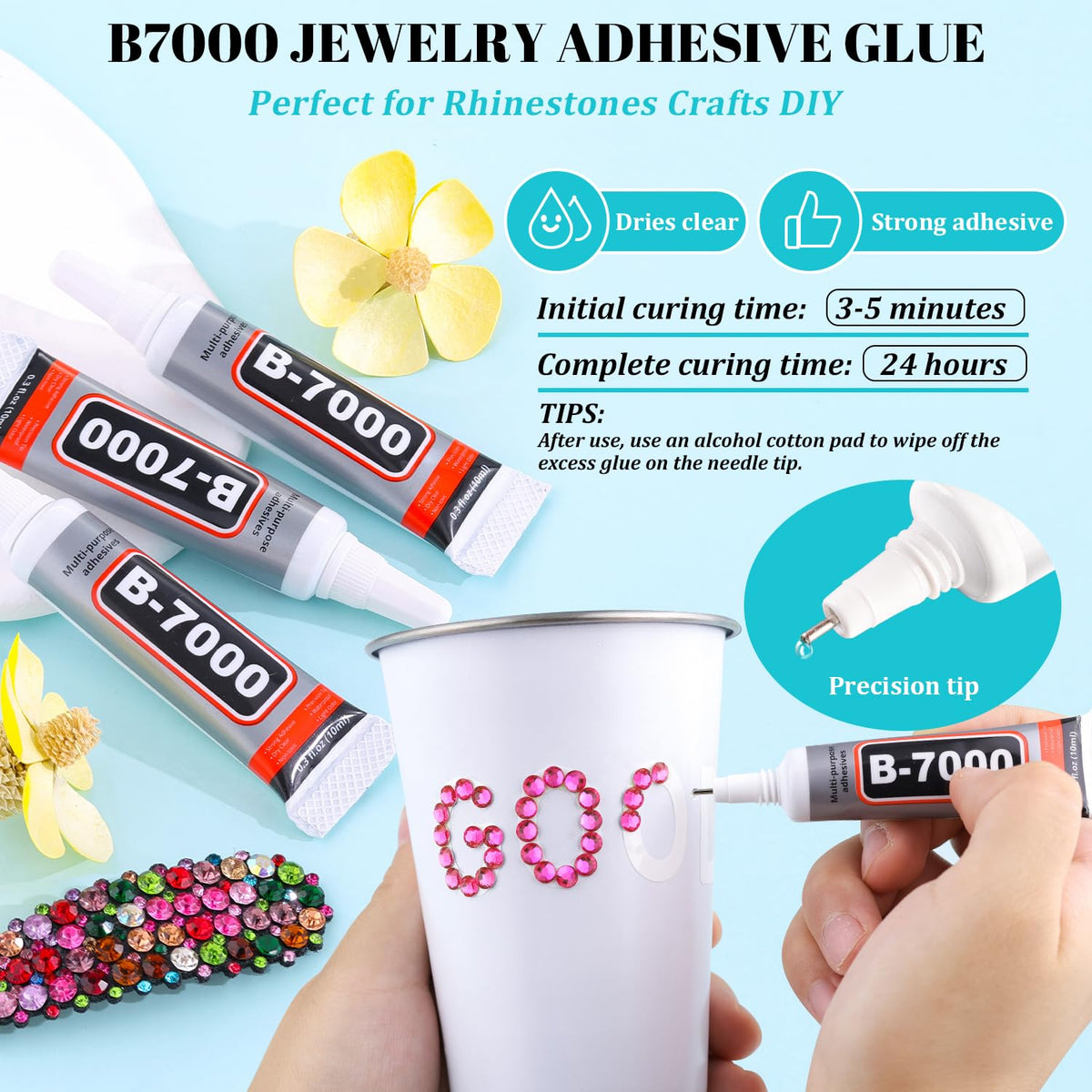 Tweezers and pickup pen for rhinestone application