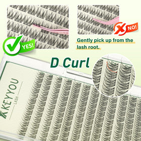 Tweezers included in the KEYYOU KY10 lash extension kit
