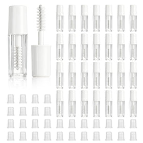Tweruna 30 PCS mini empty mascara tubes with wands, white front view