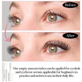 Tweruna mascara tubes filled with eyelash serum for DIY beauty