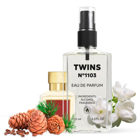 TWINS PARFUM Impression of Bac. Rou. 540 front view of the bottle