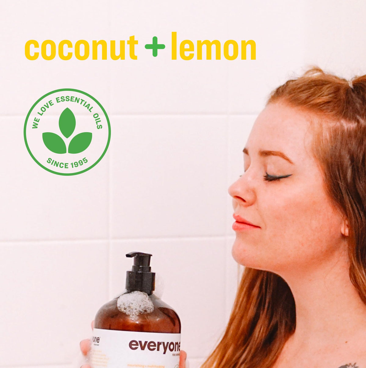 two bottles of everyone 3-in-1 Soap Coconut Lemon 32oz