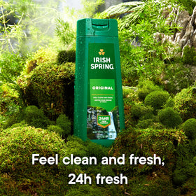 Two bottles of Irish Spring Original Moisturizing Body Wash side by side