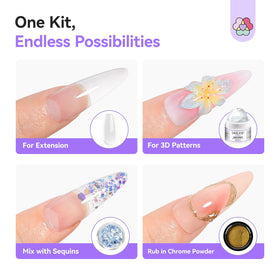 Two chrome nail powders included in SAVILAND kit