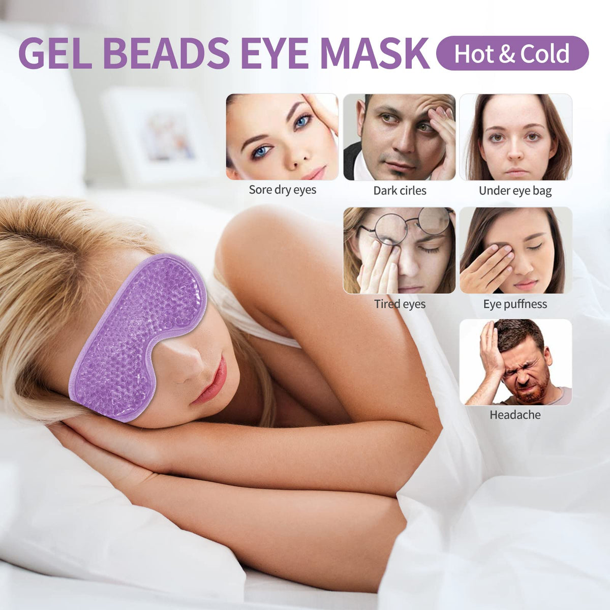 Two CONSGIJI Gel Eye Masks displayed together