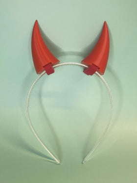 Two demon horns in vibrant colour options