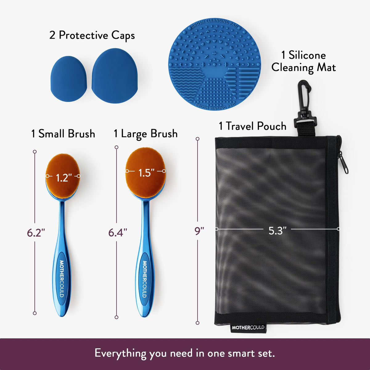 Two MotherCould sunscreen brushes in travel bag