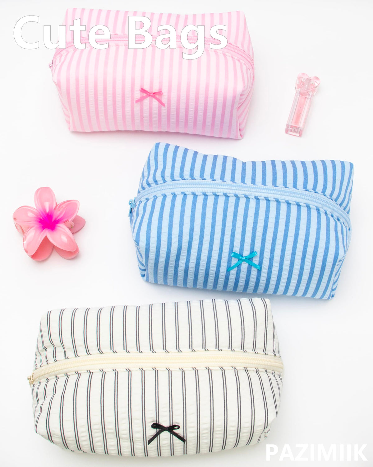 Two PAZIMIIK Makeup Bags side by side