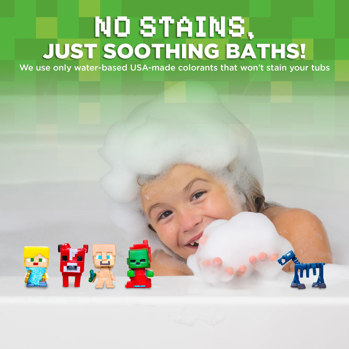 Two Sisters Creeper Bath Bomb surrounded by bath accessories