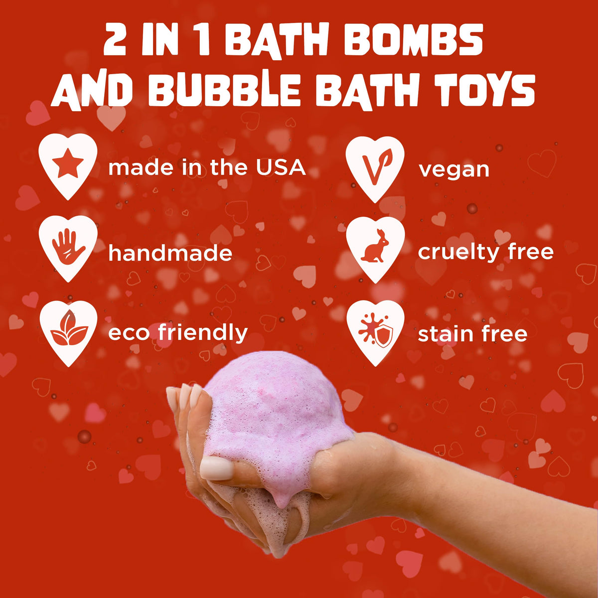 Two Sisters Valentines Bath Bomb in a festive gift wrap
