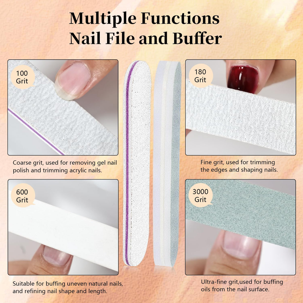 Two steel pushers for gel nail polish removal