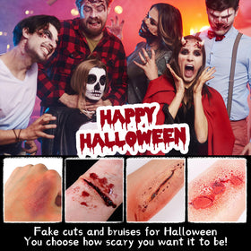 Two types of fake blood in the CHASPA Halloween Makeup Kit