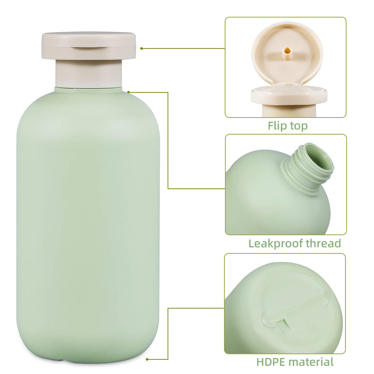 Two UMETASS squeeze bottles on a travel bag