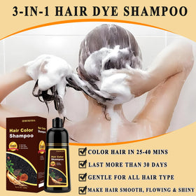 TYAYW Coffee Hair Dye Shampoo 3 in 1 application process